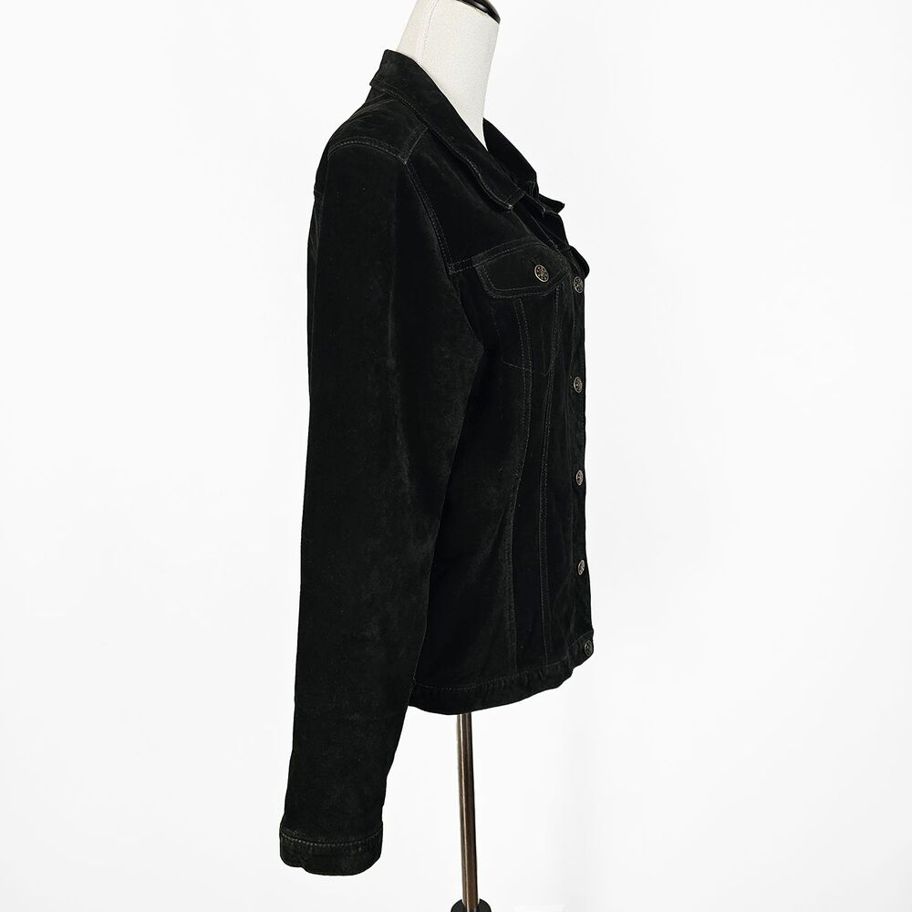 Passports XL Black Suede Leather Jacket - Picture 2 of 7